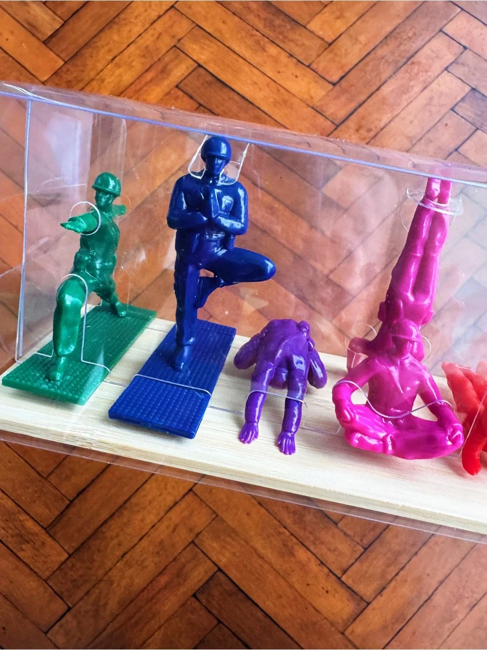 Rainbow Yoga Joes Set - 9 Peaceful Figurines Included (Assorted Colors) NIB